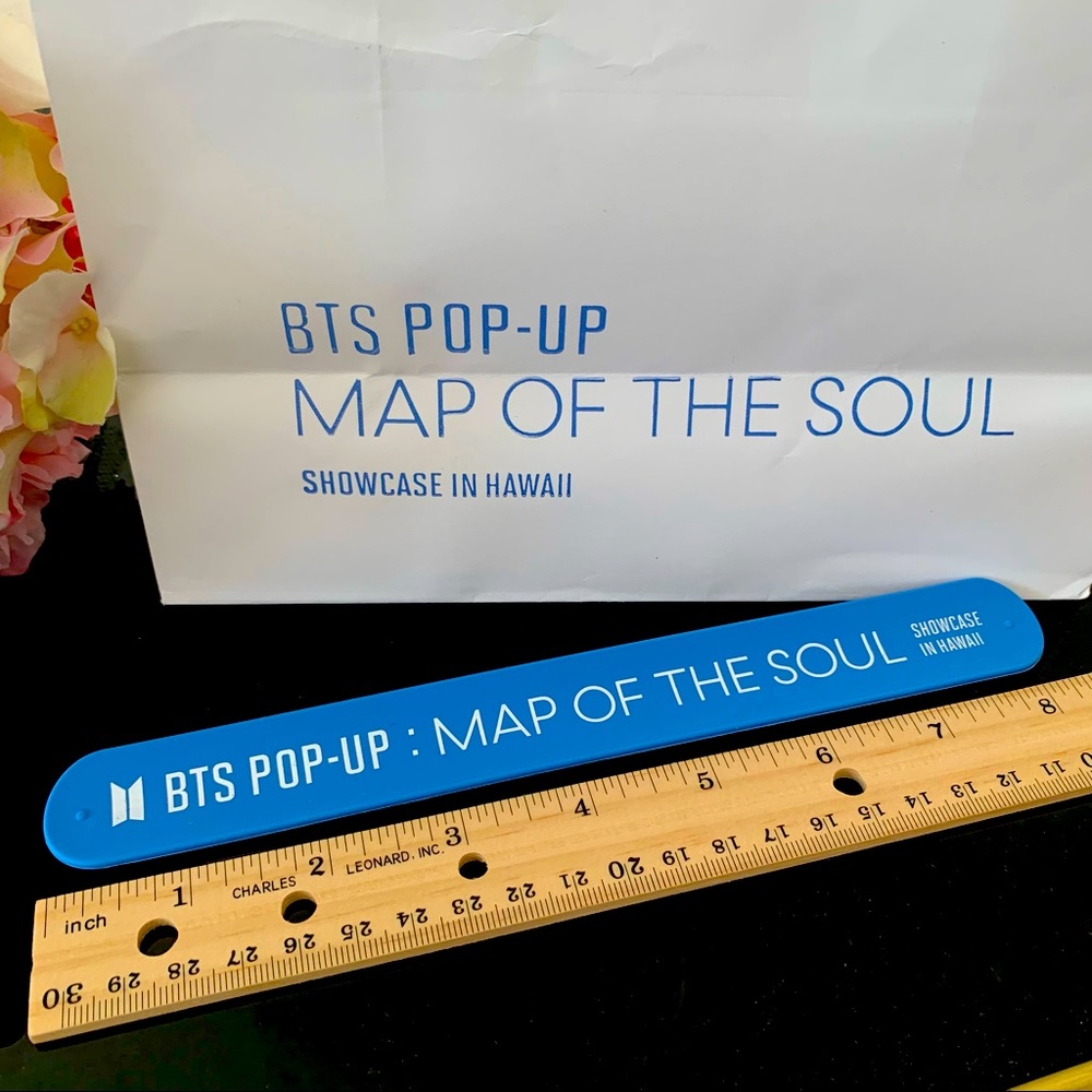 🆕 BTS kpop slap bracelet wrist band map of the soul showcase in hawaii blue New